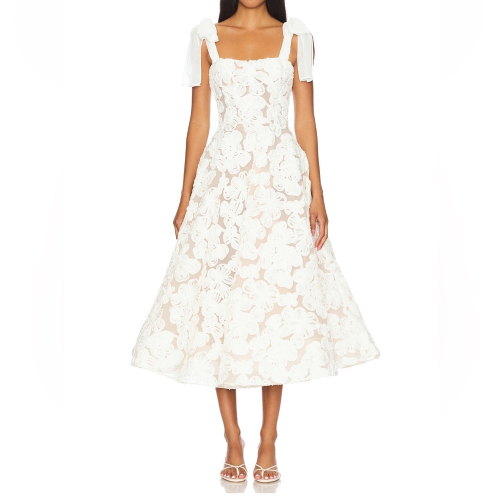 Bronx and Banco Sabrina Midi Dress in Cream